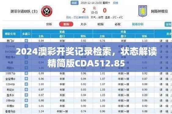 2024澳彩开奖记录检索,状态解读精简版CDA512.85