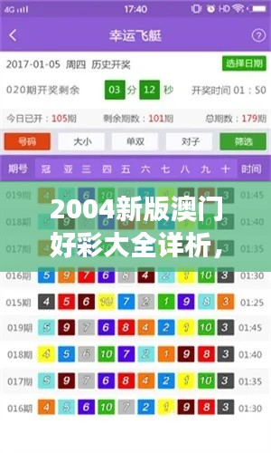 2004新版澳门好彩大全详析,正版机动版JFV624.69解析解读