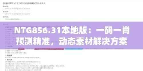 NTG856.31本地版:一码一肖预测精准,动态素材解决方案详解