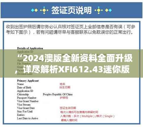 “2024澳版全新资料全面升级,详尽解析XFI612.43迷你版指南”