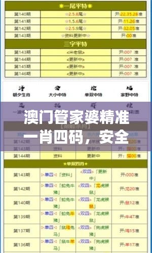 澳门管家婆精准一肖四码,安全评估盒版KDC473.93策略