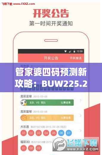 管家婆四码预测新攻略:BUW225.29版本全新解析