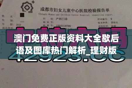 澳门免费正版资料大全歇后语及图库热门解析_理财版YGJ525.96