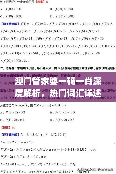澳门管家婆一码一肖深度解析,热门词汇详述_珍藏版VEK448.91