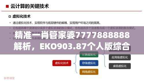 精准一肖管家婆7777888888解析,EKO903.87个人版综合解读