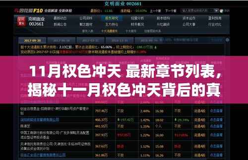 揭秘十一月权色冲天的真相,警惕涉黄陷阱,揭露背后的真相