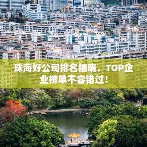 珠海好公司排名揭晓,TOP企业榜单不容错过!