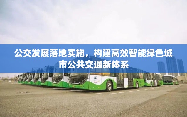 公交发展落地实施,构建高效智能绿色城市公共交通新体系