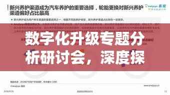 数字化升级专题分析研讨会,深度探讨数字化转型之道