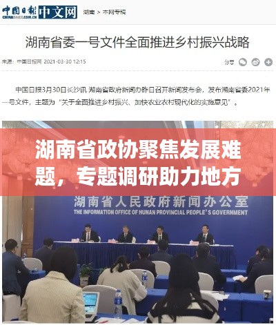 湖南省政协聚焦发展难题,专题调研助力地方振兴行动方案