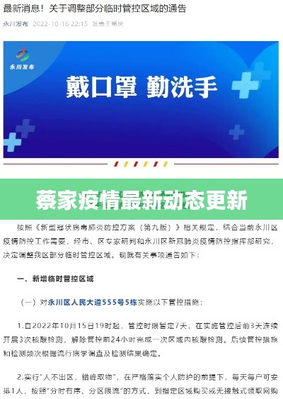 蔡家疫情最新动态更新